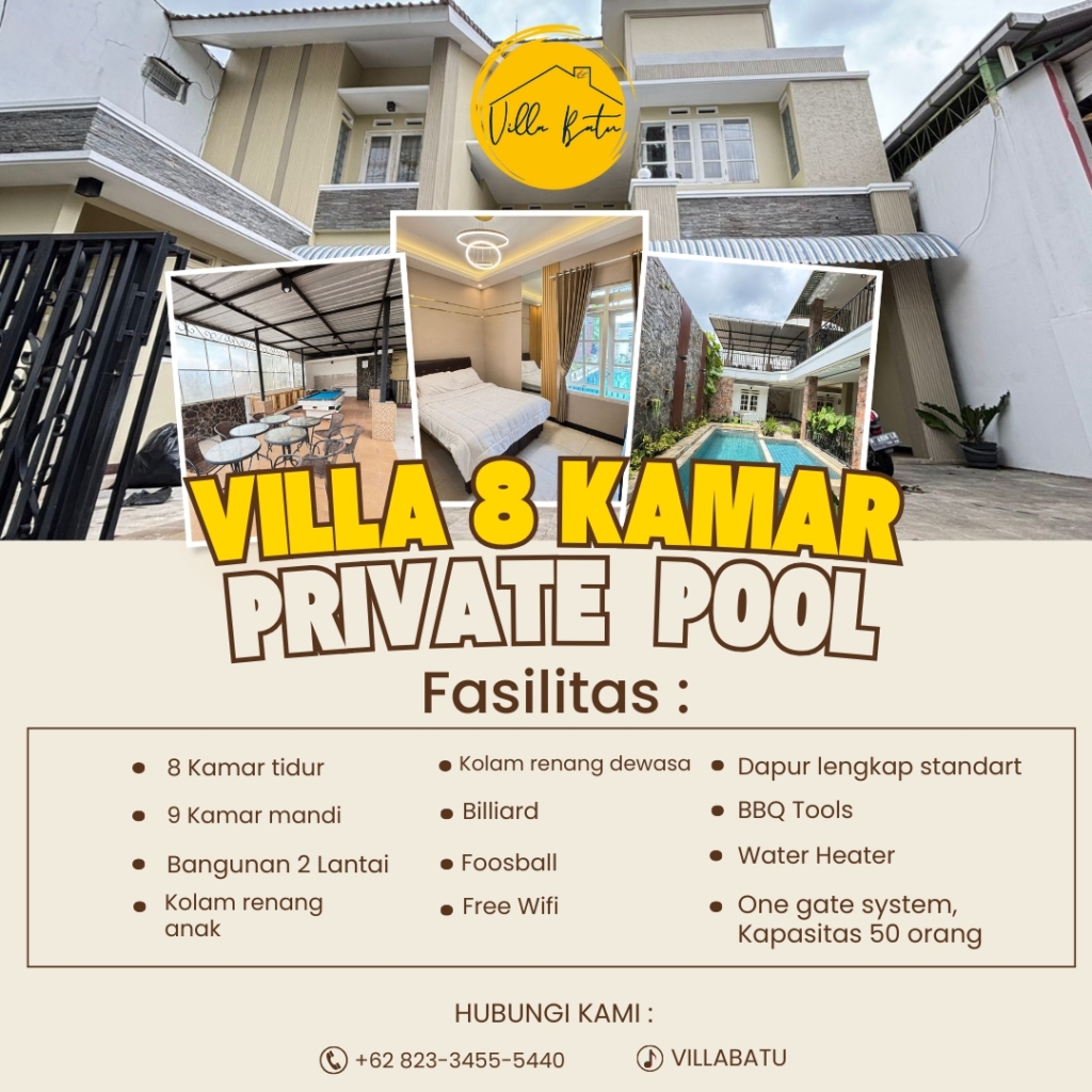 Villa Batu Malang Private Pool, villainbatu.com